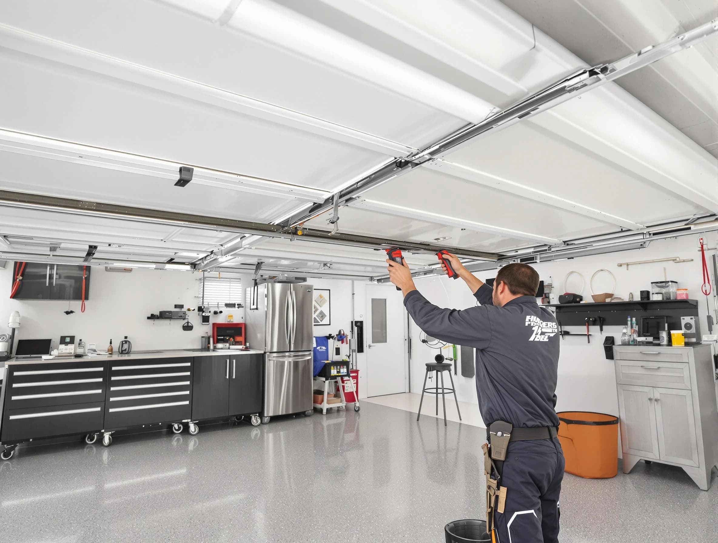 Overhead garage door repair service by Sugar Hill Garage Door Repair in Sugar Hill