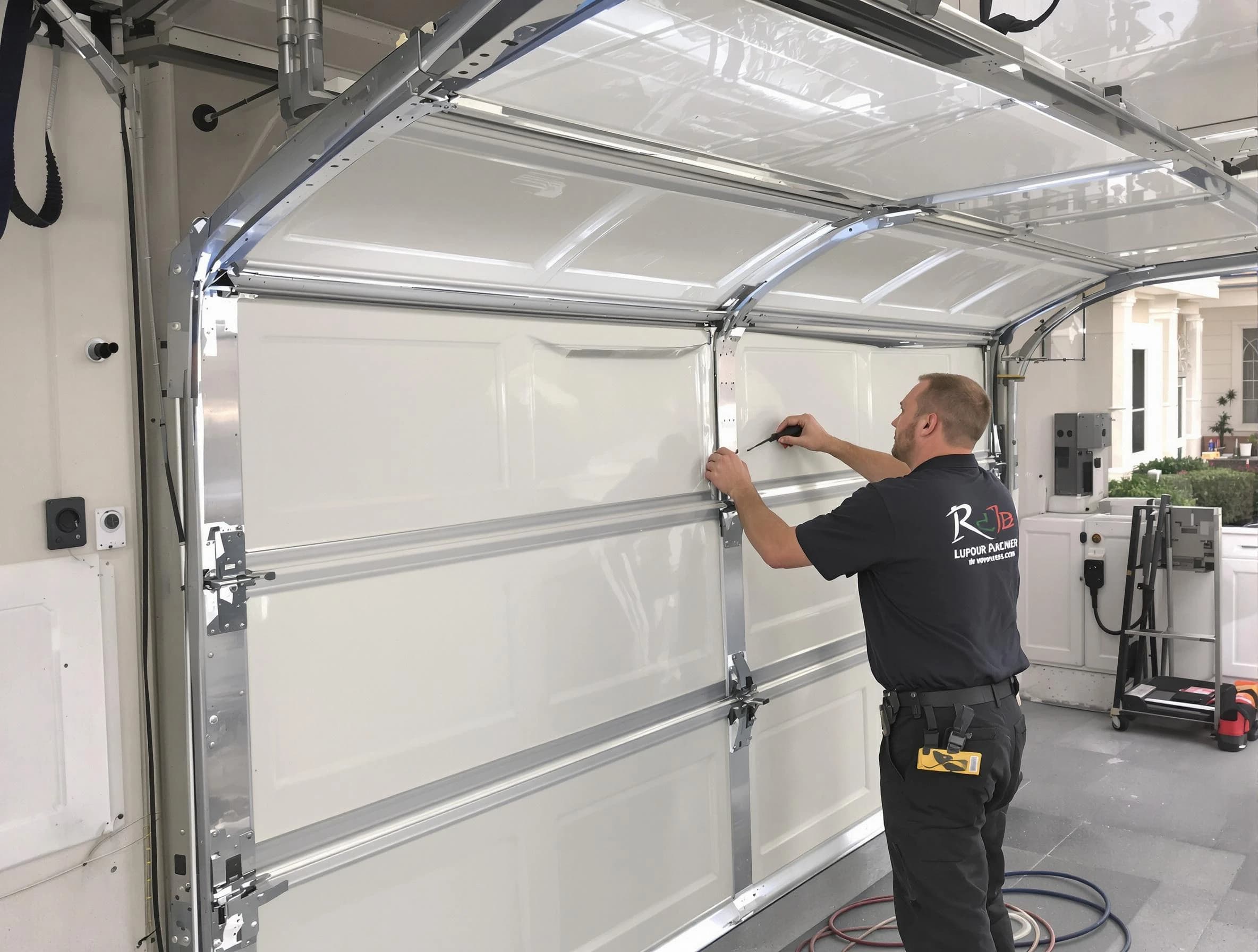Sugar Hill Garage Door Repair professional performing panel repair in Sugar Hill