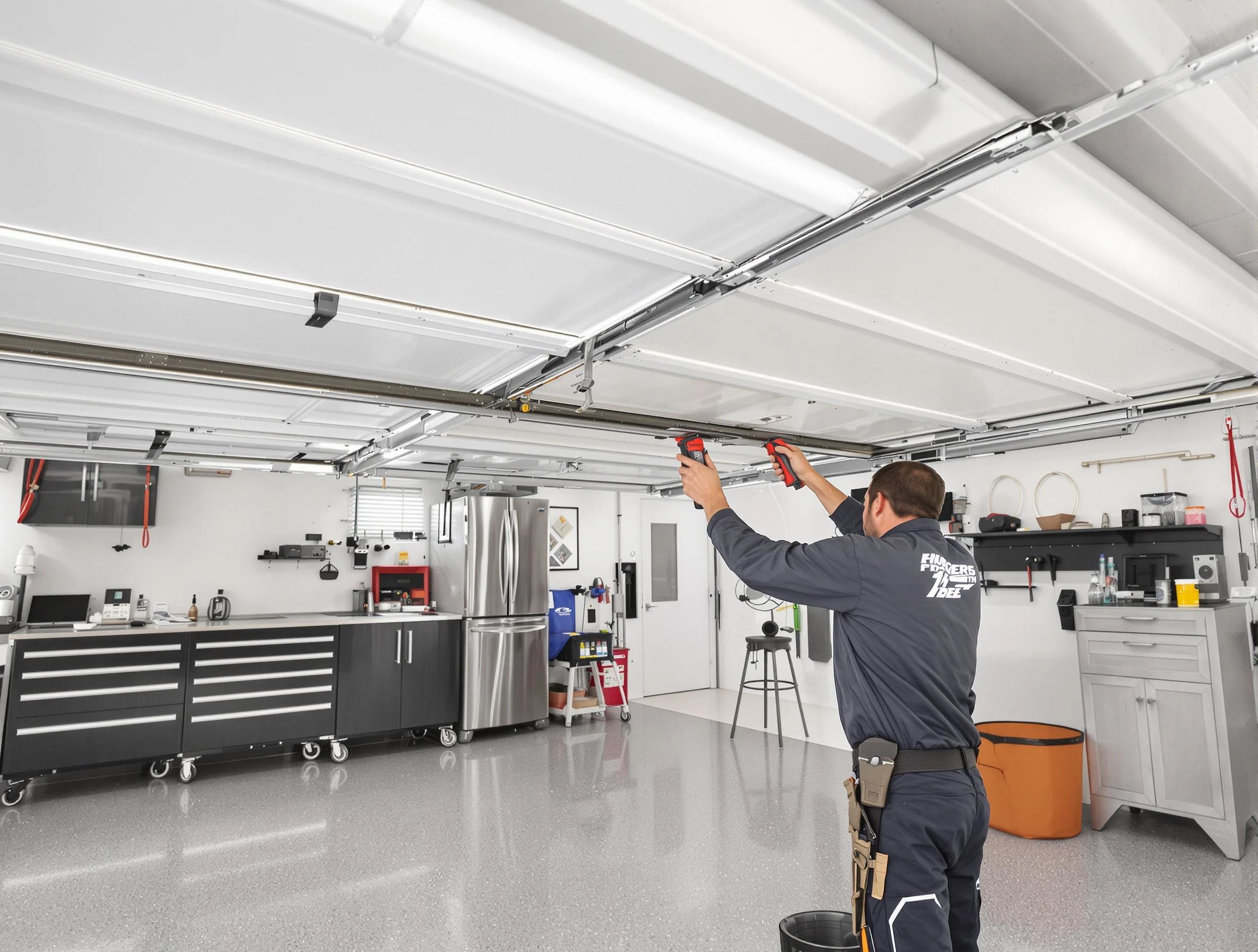 Overhead garage door repair service by Sugar Hill Garage Door Repair in Sugar Hill